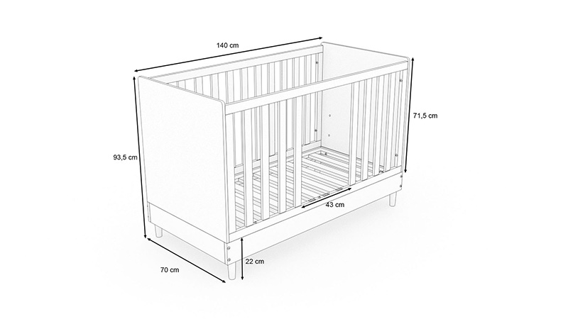 Kinder-& Babybett Linus (2 in 1)