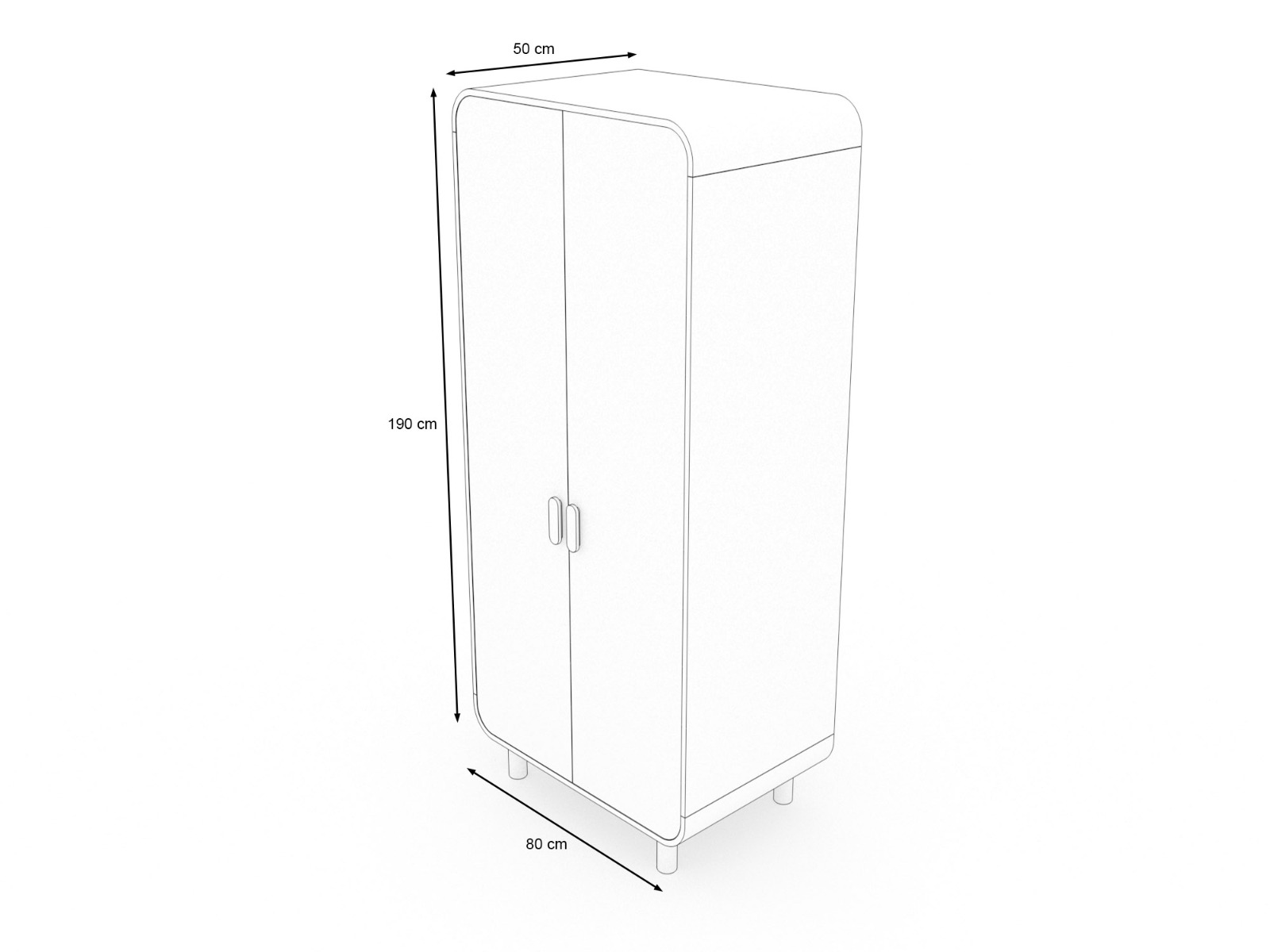 Kleiderschrank Katja, 2-türig