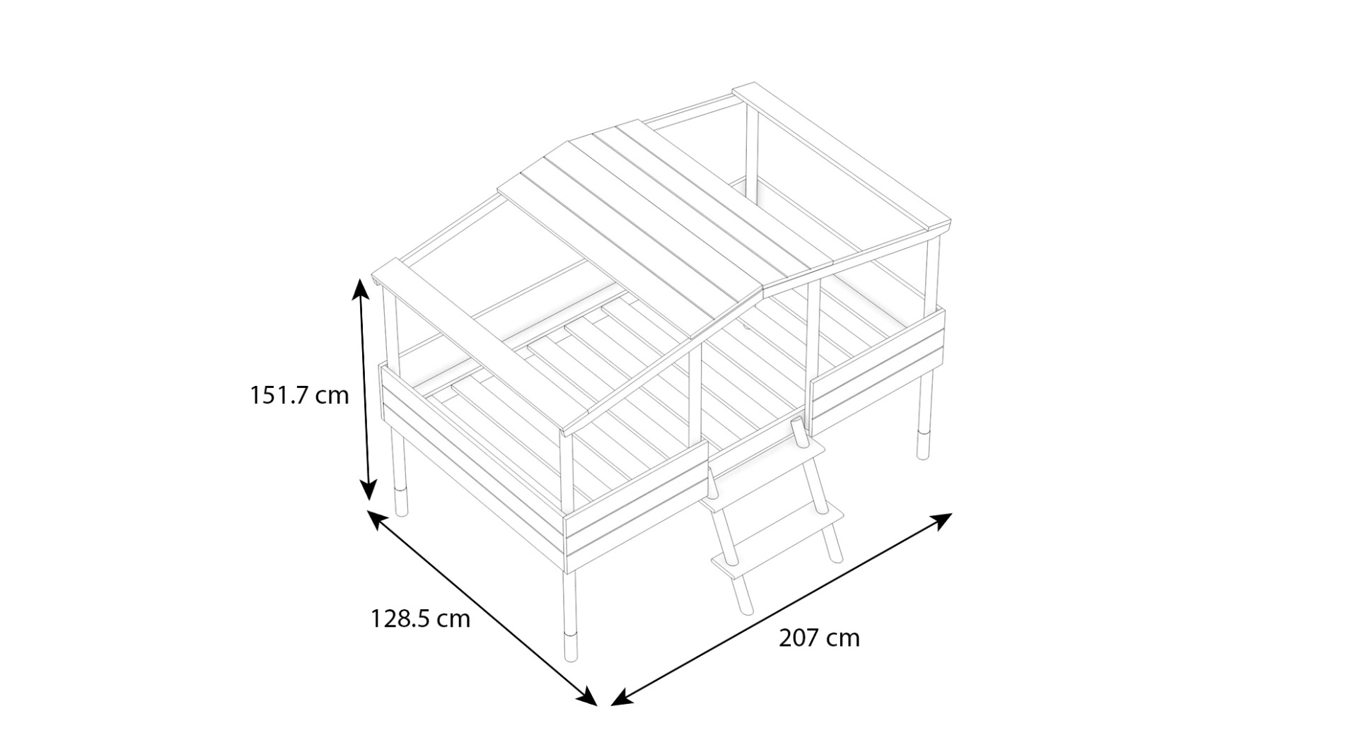 Kinderzimmer Set 4-teilig Noah / Lina weiß