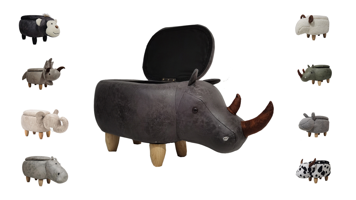 MyAnimalCube Sitzhocker mit Stauraumfach