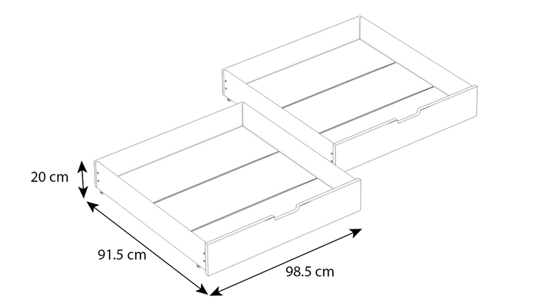 Bettkästen 2er-Set für Hausbetten