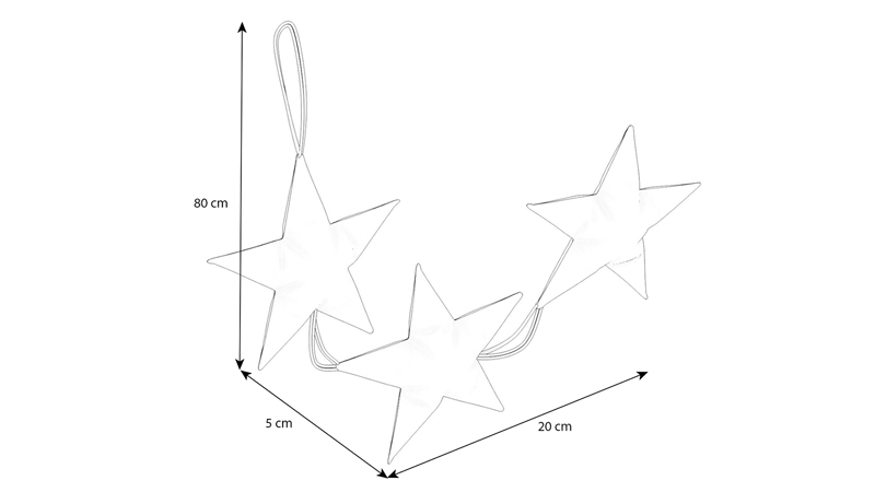 Deko-Kissen 3 kleine Sterne Grey Stars