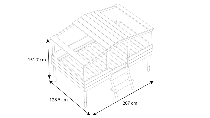 Kinderzimmer Set 4-teilig Noah Grau / Lina weiß