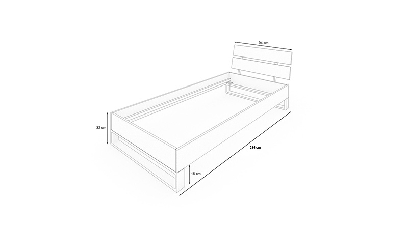 Jugendzimmer Nico 90x200, 4tlg.