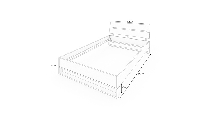 Einzelbett Nico 120x200