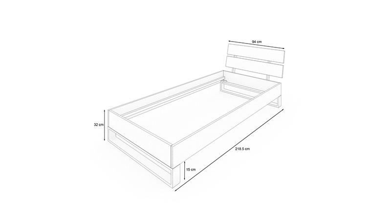 Einzelbett Nico 90x200