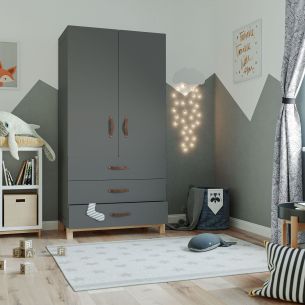 Kleiderschrank Cory, Anthrazit