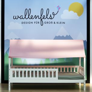 Betthimmel- Plumetis Rose thé / Altrosa kurz geschnitten für Hausbett Maya/Lilly/Sara ( 90x 200cm )