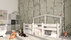 My House Montessori Bett Weiß/Grau