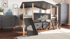 Hausbett Cory Anthrazit / Kiefer (Limited Edition)