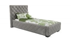 Polsterbett Viana Velour Grey 90x200cm