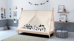 Tipi Bett mit Stoffdach