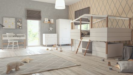 Kinderzimmer Set 5-teilig Noah / Lina weiß