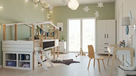 Kinderzimmer Set mit Schreibtisch 8-teilig Cory 90x200cm