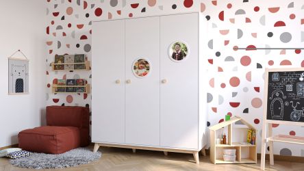 Kleiderschrank Lea, 3-türig
