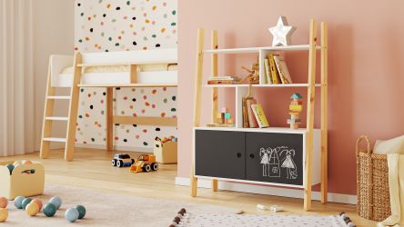 Bücherregal mit Tafel - Noel