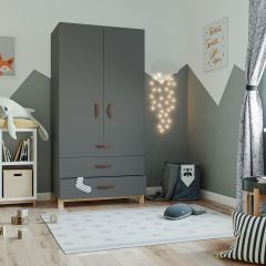 Kleiderschrank Cory, Anthrazit