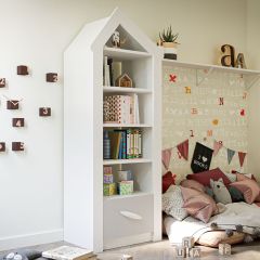 My House Bücherregal Weiß/Grau