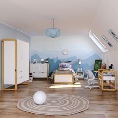 Jugendzimmer Set Laslo mit Schreibtisch, 5-teilig