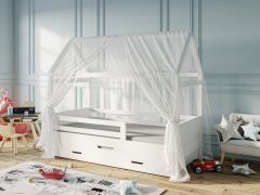 Betthimmel Hausbett Maya transparent