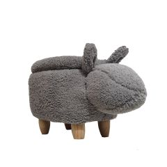 MyAnimalCube Sitzhocker mit Stauraumfach Hase Hanna grau