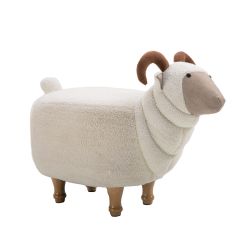 MyAnimalCube Sitzhocker Wollschaf Sebastian weiß