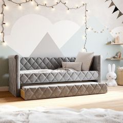 Sofabett Vilena in Grau, 90 x 200 cm