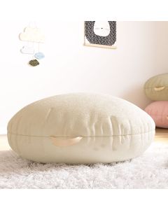 rundes Sitzkissen, creme