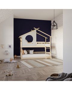 Etagenbett Clara, grau/natur