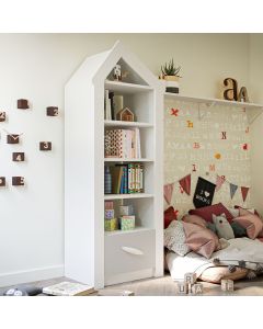 My House Bücherregal Weiß/Grau