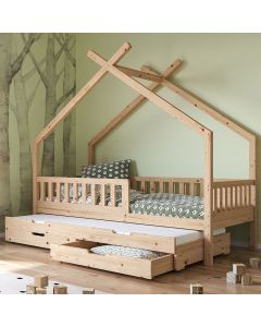 Hausbett Clara, natur (inkl. Gästebett u. Bettkästen)