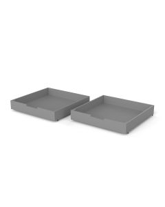 Bettkästen, 2er Set in grau