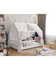Betthimmel Hausbett Lilly Grey Stars 80/90x160