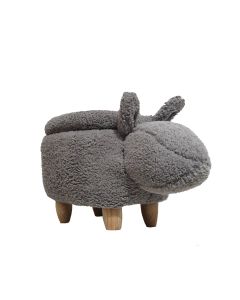 MyAnimalCube Sitzhocker mit Stauraumfach Hase Hanna grau