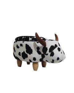 MyAnimalCube Sitzhocker mit Stauraumfach Kuh Katja weiß