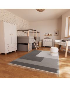 Kinderzimmer Set 5-teilig Noah Grau / Lina weiß