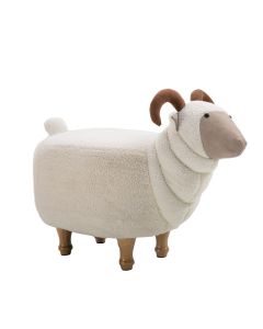 MyAnimalCube Sitzhocker Wollschaf Sebastian weiß