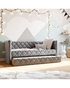 Sofabett Vilena in Grau, 90 x 200 cm