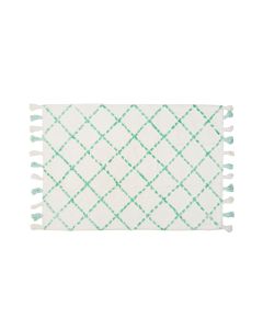 Teppich Karo weiß mint 140x200cm