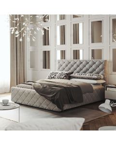 Polsterbett Viana Velour Grey 120x200cm