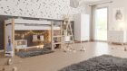Kinderzimmer Set 5-teilig mit Hochbett Finn / Tipi weiß