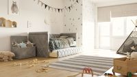 Set: Sofabett Vilena mit Spielzeugkiste Vali - Grey