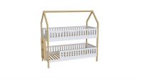 Etagenbett Lilly mit Leiter seitlich natur