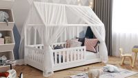 Betthimmel Hausbett Lilly transparent 120x200