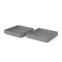 Bettkästen, 2er Set in grau