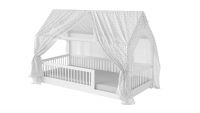 Betthimmel Hausbett Lilly / Sara Grey Stars 90x200cm