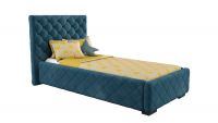 Polsterbett Viana Velour Blue 90x200cm