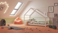 Hausbett Milo weiß 90x200cm