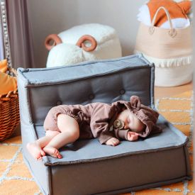 MyColorCube Kinder-Sofa Sitz grau